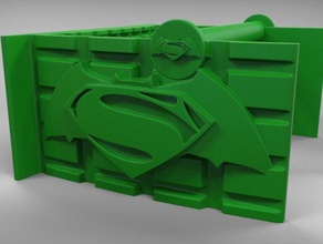 kryptonite batman vs superman toilet paper holder bathroom 3d print model - Mito3D