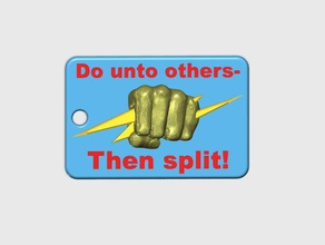 do unto others 3d printing keychain keyring 3d print model - Mito3D