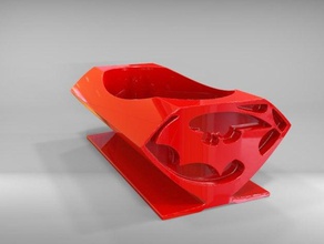 batman vs superman soap dish bathroom 3d print model - Mito3D