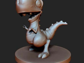 matthew brookes lil trex sculptures 3d printing cartoon character creature creatures dino dinosaur toy toys 3d print model - Mito3D