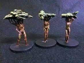 three tree nymphs toy game accessories dd dnd dryad dungeon mini miniature monster openforge oread pathfinder 3d print model - Mito3D
