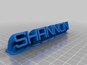 shannon balayage bureau de personnalisé 3d print model - Mito3D