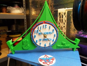 boy scouts clock art 3d print model - Mito3D