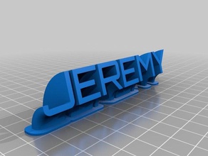 jeremy nombre de la oficina personalizado 3d print model - Mito3D