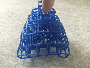 pyramid cubes chainmail tinkercad art connector deco form madewithtinkercad shape 3d print model - Mito3D