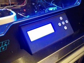 flashforge creator pro slanted lcd panel 3d printer parts bezel holder mount 3d print model - Mito3D