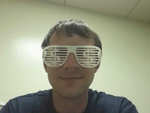 dollar-Zeichen shutter shades Brille 3d print model - Mito3D