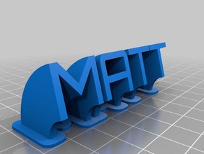 matt nome office personalizzato 3d print model - Mito3D