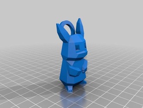 low poly moda pikachu collana accessori 3d print model - Mito3D