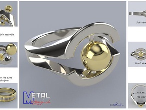 bague n&deg6 les anneaux bijoux 3d print model - Mito3D