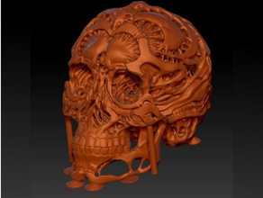 avcı kafatası hd destekler heykeller scifi 3d print model - Mito3D