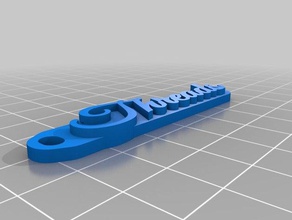 il mio personalizzato multiline tag portachiavi 3d print model - Mito3D