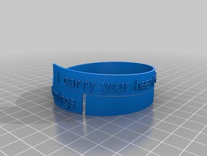kim spirale poème bracelet de marque 2 art personnalisé 3d print model - Mito3D