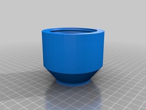 my customized parameteric ice auger drill adapter chuck cup sport outdoors 3d print model - Mito3D