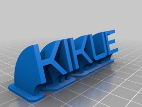 kikue balayage de la plaque nom bureau personnalisé 3d print model - Mito3D