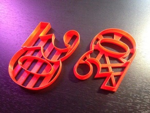 30 cookie cutters kitchen dining numbers 3d print model - Mito3D
