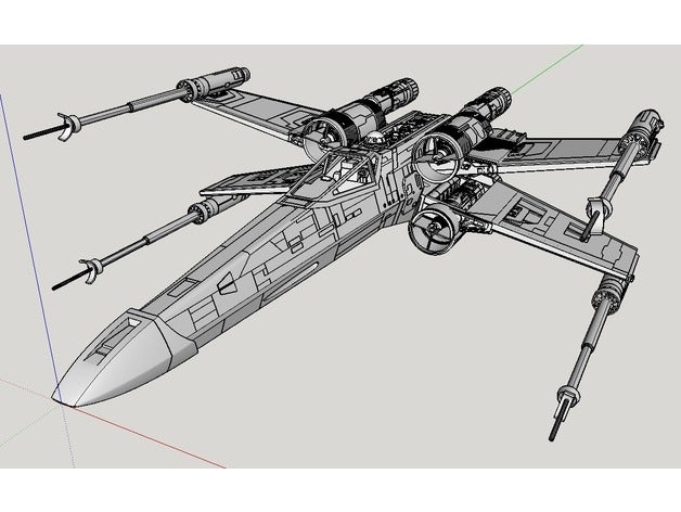 124 ölçek kanat araçlar 3D print model - Mito3D