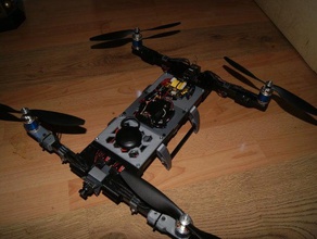 h-helicóptero h-quadcopter 3d la impresión h-marco 3d print model - Mito3D