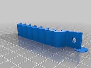 cat5 cable clamp 7 cables organization 3d print model - Mito3D