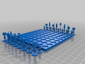 ajedrez amber rose conjunto de viaje 3d impresión 3d print model - Mito3D