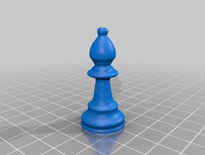 único bispo peça de xadrez brinquedo jogo os acessórios 3d print model - Mito3D