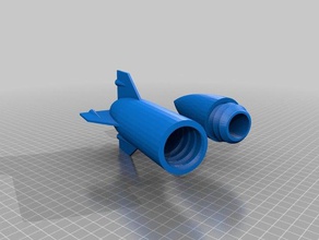 rocket pencilpen holder office 3d print model - Mito3D