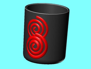 espiral de la copa decoración 3d print model - Mito3D