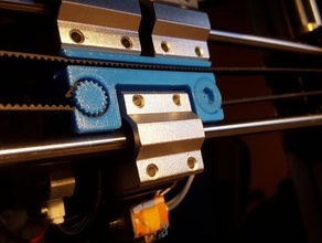 x- axis belt mounting bracket v2 cocoon create wanhao di3 etc 3d printer parts gt2 i3 3d print model - Mito3D