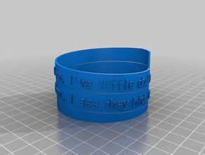 hannah spirale poème bracelet de marque 2 art personnalisé 3d print model - Mito3D