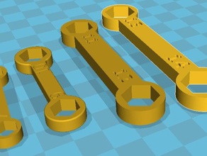 geschlossen Schraubenschlüssel 7 mm bis 14 hand tools 3d print model - Mito3D