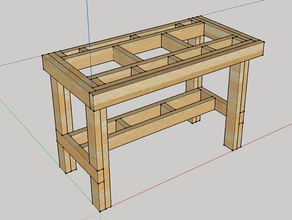 rocha sólida bancada 2x4s outros ferramenta as ferramentas madeira 3d print model - Mito3D