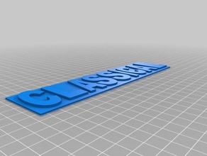clássico placa 3d impressão 3d print model - Mito3D