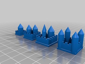 châteaux royaumes jeu de plateau le remplacement pièces 3d print model - Mito3D