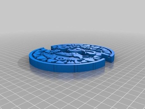 feliz medalion 3d impresión 3d print model - Mito3D