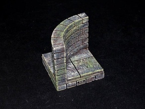 openforge 20 cut stone curved square floor toy game accessories dnd tiles dungeon miniatures openforge2 pathfinder rpg tabletop terrain 3d print model - Mito3D