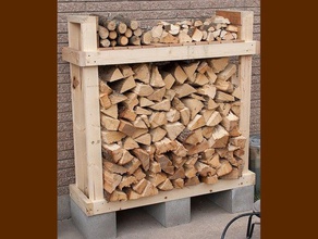 firewood rack upper shelf outdoor garden 3d print model - Mito3D