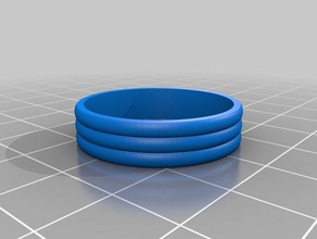 awesome banded ring rings customized 3d print model - Mito3D