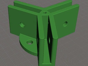 3-chemin fermé support de cintre l'organisation hexagonal rayonnage 3d print model - Mito3D