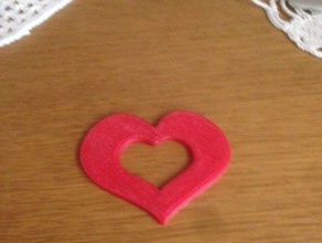cuore pingente jóias coração 3d print model - Mito3D
