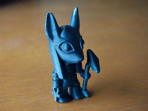 ayakta anubis hayvanlar 3d print model - Mito3D