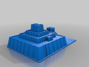 nanna-sin ziggurat binalar yapılar eski mimarlık yeniden yapılanma 3d print model - Mito3D