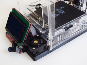 temel fabrikator mini akıllı kumanda 40mm fan destekler 3d yazıcı parçaları 3d print model - Mito3D