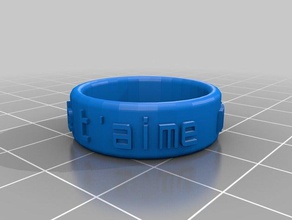 mi personalizados anillo de banda la secuencia comandos creación, estados unidos tamaños personalizador anillos 3d print model - Mito3D