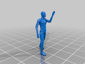 low-res human male poly bones few poses people 3d print model - Mito3D