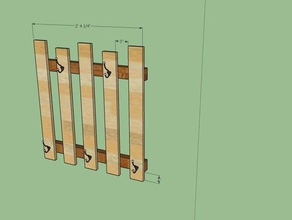 re purposed wood coat rack organization pallet pallets 3d print model - Mito3D