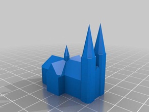 k&oumllner dom cologne cathedral simple buildings structures 3d print model - Mito3D
