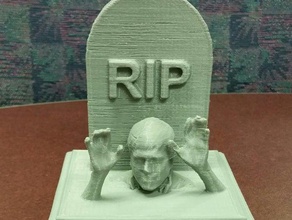 zombie pierre tombale décor la fête d'halloween halloween décoration 3d print model - Mito3D