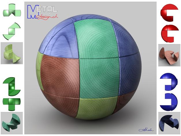 quebra-cabeça boule quebra-cabeças casse tte jeux 3D print model - Mito3D