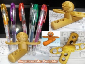 gingerbread man penholder office 3d print model - Mito3D