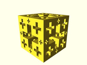 cube j&eacuterusalem jcube math art customizer fractal jerusalem openscad parametric 3d print model - Mito3D